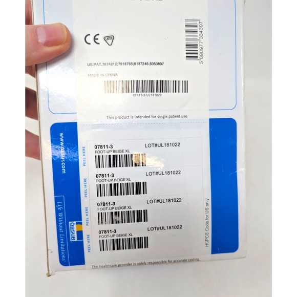 NEW Ossur Foot-Up Support Brace- 07811-3 Beige, Size XL USA Seller fast shipping - Picture 2 of 3